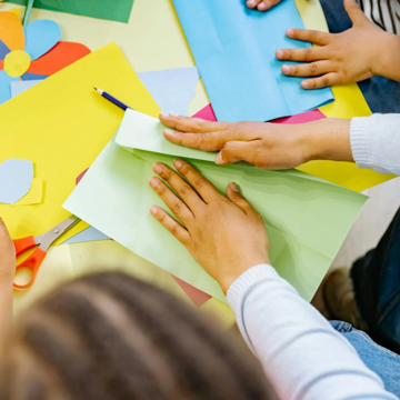 Mother's Day Children Doing Craft