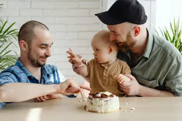 Men And Child Cake