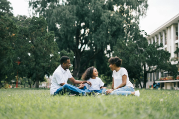 Adults And Child In Park