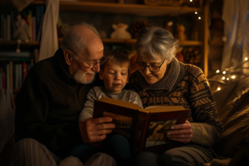 Two Adults Reading With Child (1)