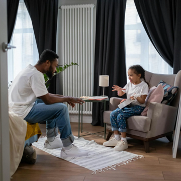 Man And Girl Talking